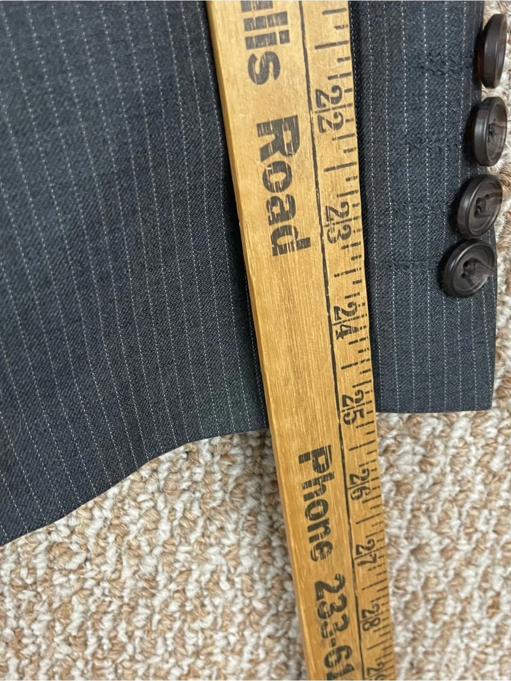 Ralph Lauren Blazer Men’s 44R Grey Pinstripe Wool 2 Button Single Vent R4